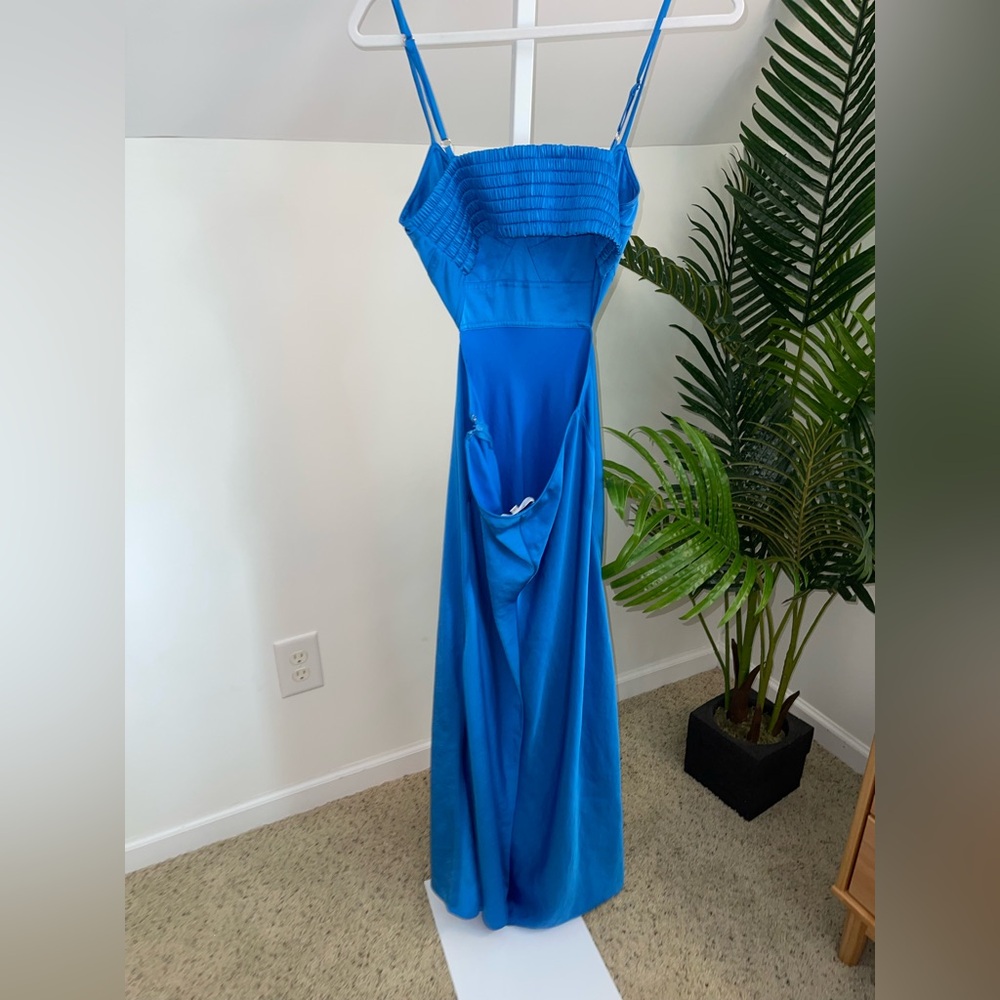 A.L.C. cinderella blue Blakely cutout open back a line midi gown dress size 4 - Picture 6 of 6